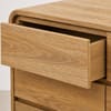 Roswell Solid Wood Chest Of 6 Drawers In Natural White Wash Finish