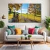 The Castle Decor Trees Road Hills Autumn Wall Art Set of 5 27x48 Inch