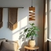 Wiggle Brown Solid Wood Single Hanging Light