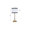 White & Black cotton with Metal Gold Table Lamp
