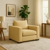 Lawson 1 Seater Sofa In Leatherette Cream Color