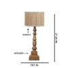 Devansh Bamboo Table Lamp With Wood Base -(7X7X21.25 Inches)-1