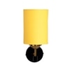 Devansh Metal Electric Wall Light in Black Colour with Yellow Shade Count of 1 Light