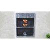 Sargasso Grey Colour Solid Wood Handcarved Box Style Floating Wall Shelf with compartment