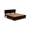 Esra Sheesham Wood King Size Bed Drawer Storage Walnut Finish (72 x 78 inches)