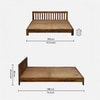 Hertfort Solid Wood King  Size Bed Without Storage (Provincial Teak Finish)