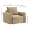Melano  Pull Out Sofa cum Bed  in Beige Colour
