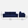 Nency Velvet 3 seater Sofa Navy Blue