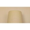 Symmetric Brown Wooden Table Lamp with Black Fabric Lampshade