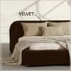 Casa Haven Relax King Size Bed in velvet With Engineered Hardwood Frame & Hydraulic Storage