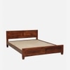 Rehan Solid Wood Queen  Size Bed Without Storage (Honey Finish)