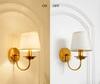 Caden Single Light Antique Brass Wall Light