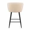 Doe Buck Velvet Counter Height Bar Stool in Beige Colour