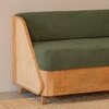 Andaman Ross Solid Wood Three Seater Sofa in Green Colour