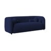 Zenol Boucle Fabric 2 Seater Sofa In Navy Blue