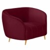 Nero Velvet 1 Seater Sofa in Maroon Colour