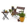 Masai Solid Wood Bench In Dark Teak Finish
