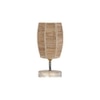 Bailey Dholak Bamboo table lamp with White Brushed wood base