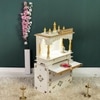 D'Dass Multi Color Mdf and Sheesham Wooden Temple With Cabinet For Pooja