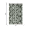 Jaipur Rugs Damask Wool 5x8 Feet Green And Snow White Hand Tufted Rug Carpet