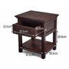 Snooze Solid Wood Bedside Table in Mahogany Finish