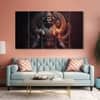 The Castle Decor Lord Shiva Wall Painting Wooden Framed 27x48 Inch (Style 1)