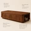 Camden Sheesham Wood Geometric Arch Coffee Table in Walnut Finish