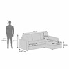 Apollo Sofa (Colour : Steel, Cushion : Soft, Back Type : Regular, Seating Capacity : Right Aligned 2 Seater + Right Aligned Chaise)