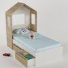 Pine Engineered Wood Box Storage Bed in Oak Colour
