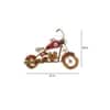 Desert Art Metal Handpainted Bike Wall Hanging with LED in Red Colour