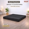Coirfit Folding 3 Seater Double Fold Out Sofa Cum Bed  in Dark Grey Colour