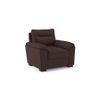 Adelaide 1 Seater Leatherette Sofa in Chocolate Colour