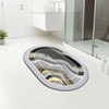Luxe Home Swirl Design Rubber Doormat-(35x58 cm)