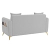 Daraco Velvet 2 Seater Sofa in Grey Color