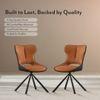 Tulip Swivel Dining Chair In Tan Colour