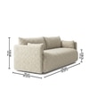 Cozychic Wood 3 Seater With Upholstery Non Storage Sofa In Beige Colour