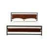 Palmer Metal Queen Size Non Storage Bed In Honey Oak Finish