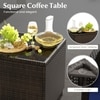 Carry Bird Wicker Patio Furniture Outdoor Balcony Chairs In Brown And Navy Blue Colour