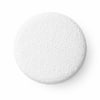 Doe Buck Premium Boucle Round Ottoman in Matte White Colour with Polished Gold Legs