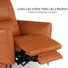 Orchard One Seater Motorized Leather Recliner in Savana Tan Brown Colour