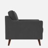 Reiti Velvet 1 Seater Sofa in Dark Grey Colour