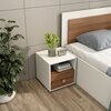Dimora Bed Side Frosty White Finish