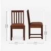 Aura 4 Seater Dining Set with Cushioned Chairs in Brown Colour