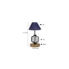 Remington Blue Jute Table lamp with Wood & Iron Base