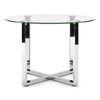 Sanchez 4 Seater Round Glass Top Dining Table