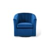 Accentrin Swivel Solid Wood Accentrel Chair in Navy Blue Colour
