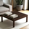Sydney Sheesham Wood Contemporary Square Coffee Table In Dark Walnut Finish