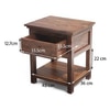Snooze Solid Wood Bedside Table in Teak Finish