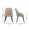 NICO Leather Accent Chair in Beige Colour
