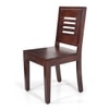 Kerry Solid Wood Dining Chair in Teak Finish & Wheat Brown Colour - Set of 2